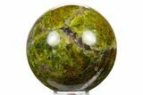 Polished Green Opal Sphere - Madagascar #257253-1